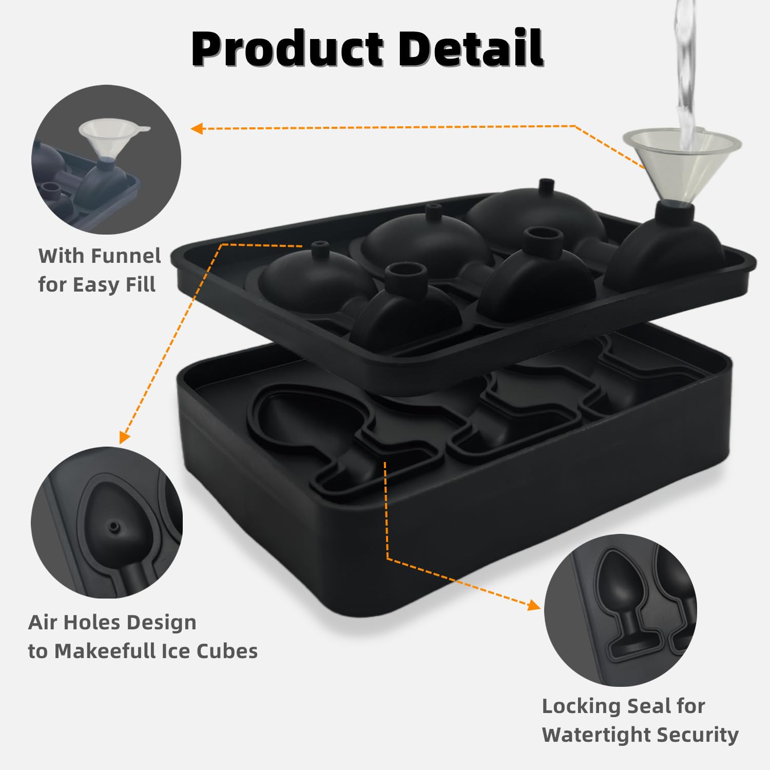 gomaxbo Adult Ice Cube Mold,Novelty Ices Cube mold,BPA Free