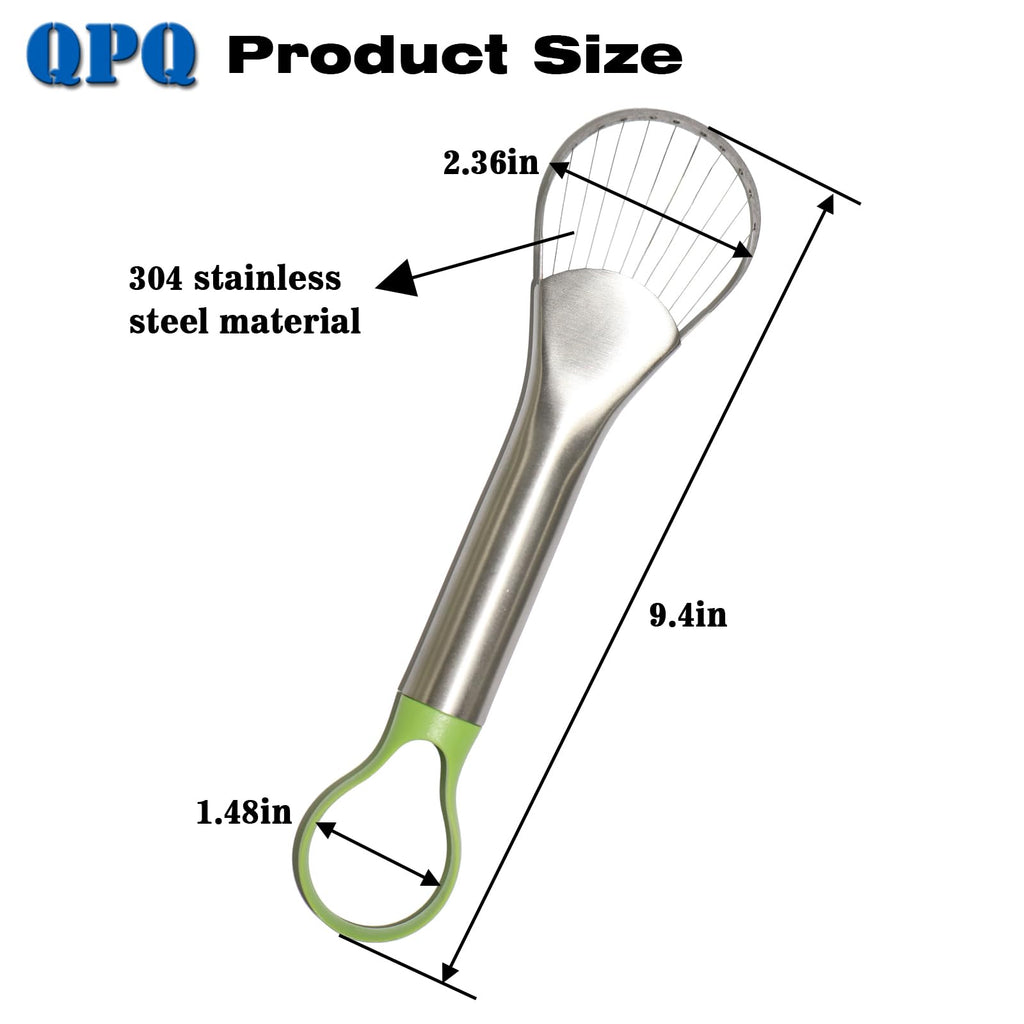 QPQ 2-in-1 Avocado Slicer & Pitter, Stainless Steel Kitchen Tool