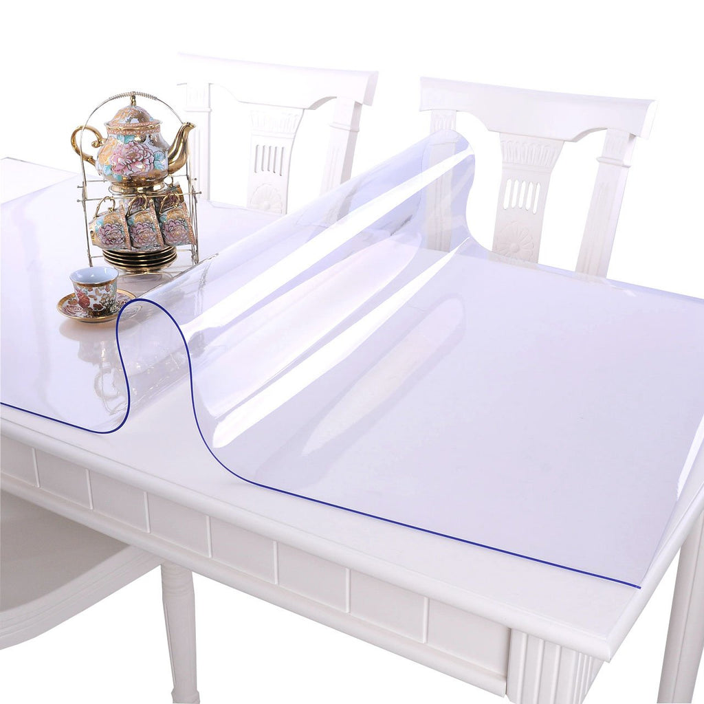 NECAUX Clear PVC Table Cover Protector 46 x 100 Inch 1.5mm Thick