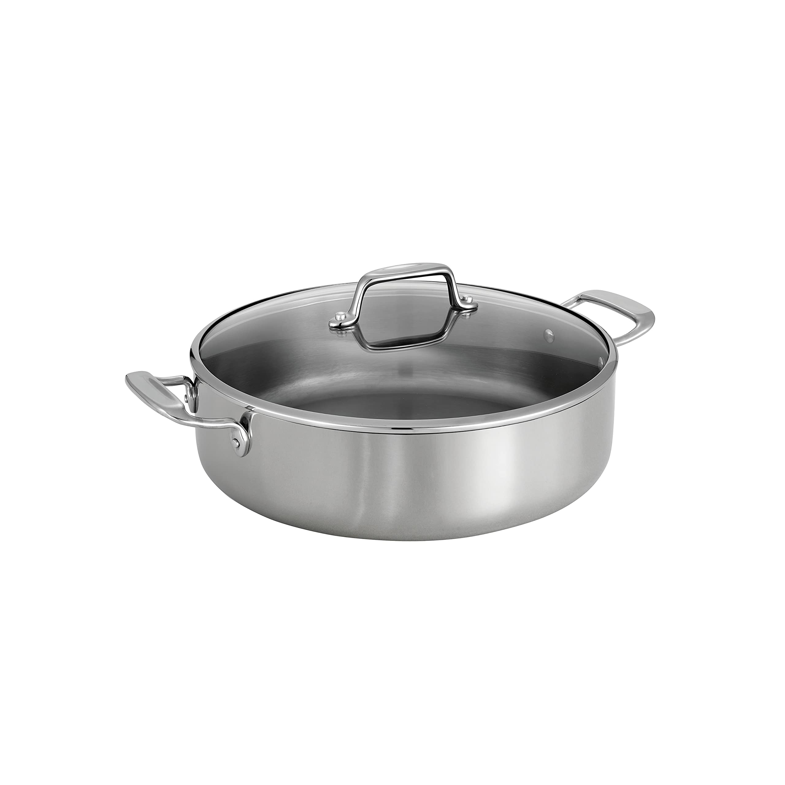 Tramontina Boston Tri-Ply Clad Stainless Steel 6-Quart Braiser Pan with Lid