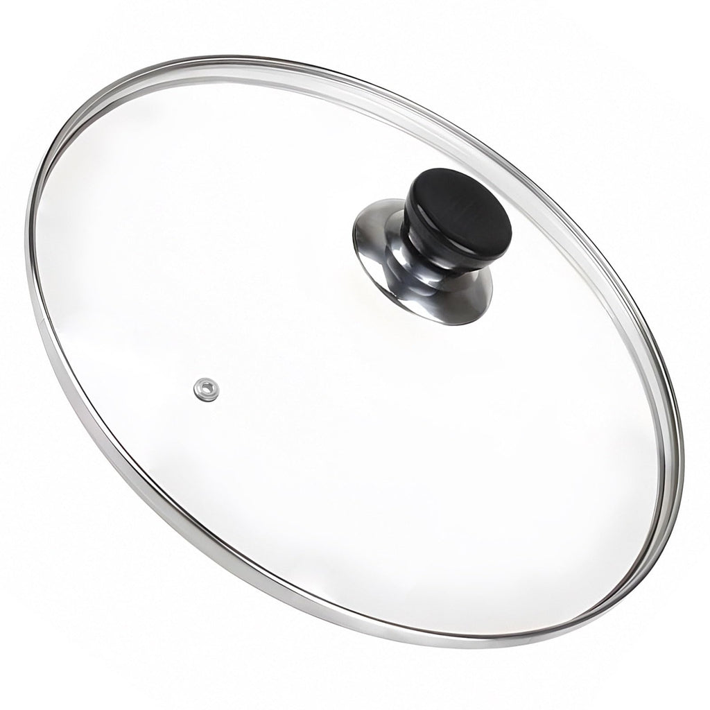 Vortihive 10.25" Pan Lid, Round Tempered Glass Pan Cover with Steam Vent