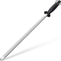 Utopia Kitchen Knife Sharpener Rod 12 Inch, Professional Honing Rod for Knife Sharpening with Hanging Hook, Black