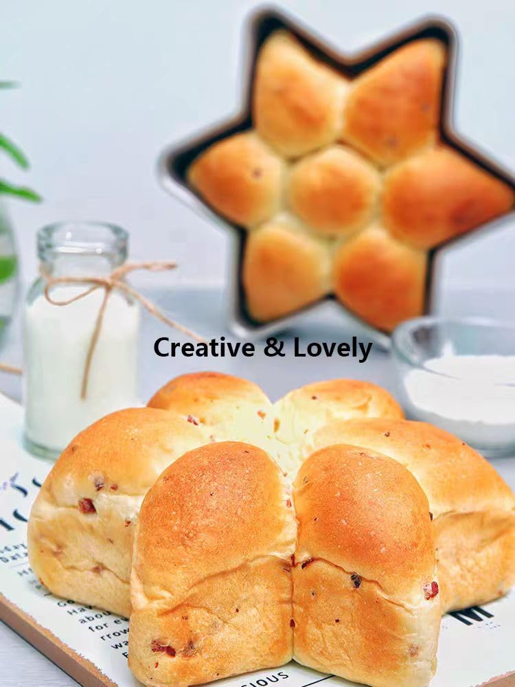 Makidar Specialty Forms NonStick Baking Tray Shaped Cake Bread Pizza Baking Pan Golden Carbon Steel