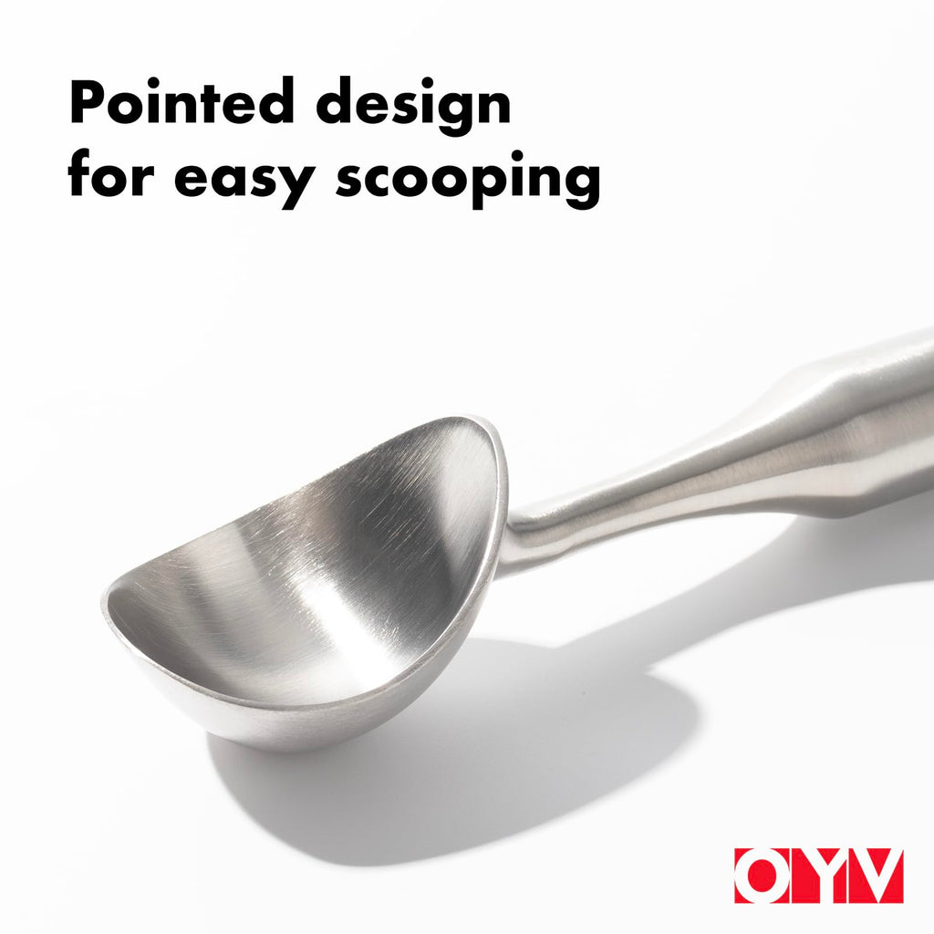 OYV 304 Stainless Steel Ice Cream Scoop, Heavy Duty, Ergonomic Handle