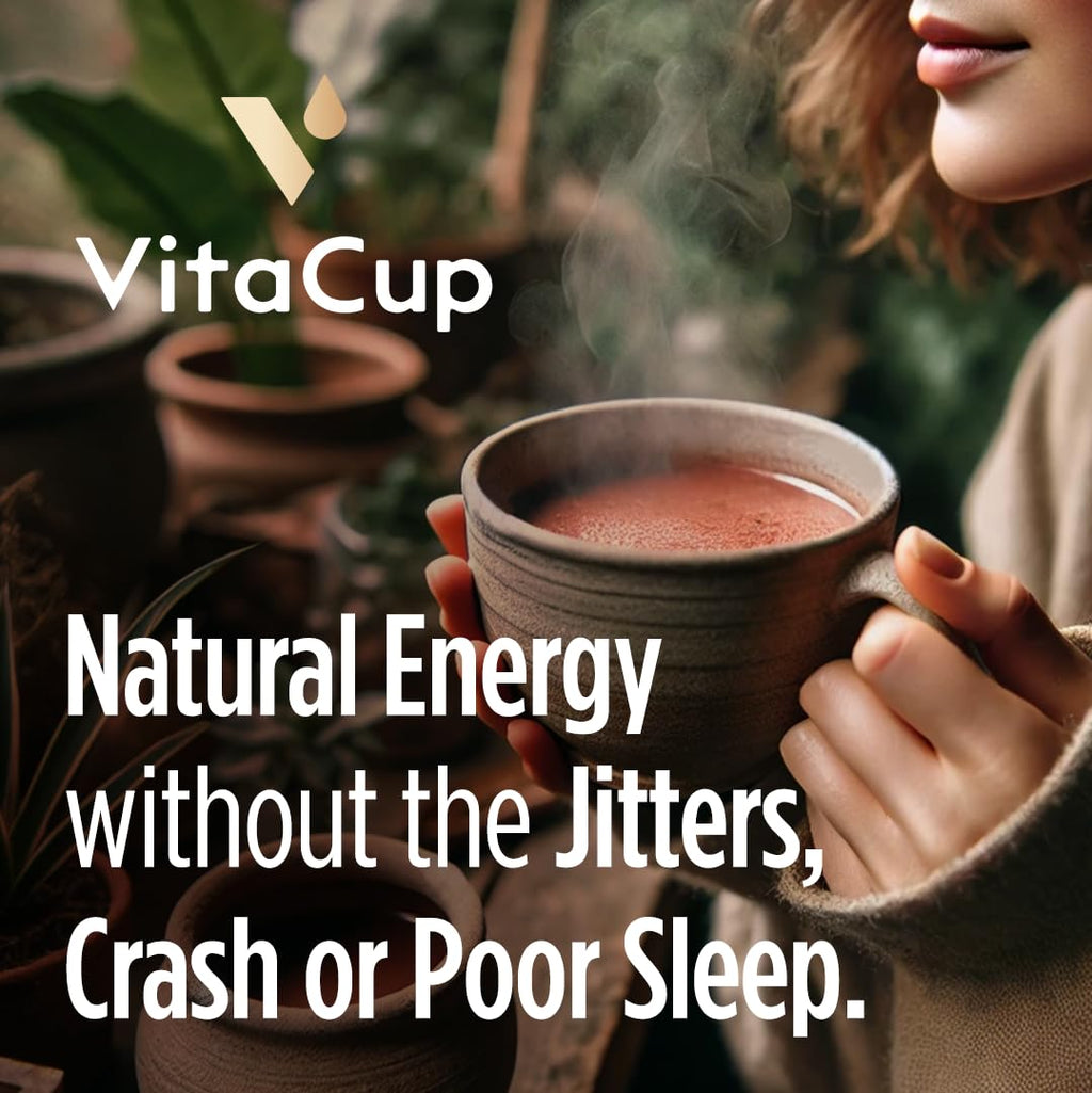 VitaCup Mushroom Coffee Alternative Instant Drink Mix, 90 Servings, 3 Bags