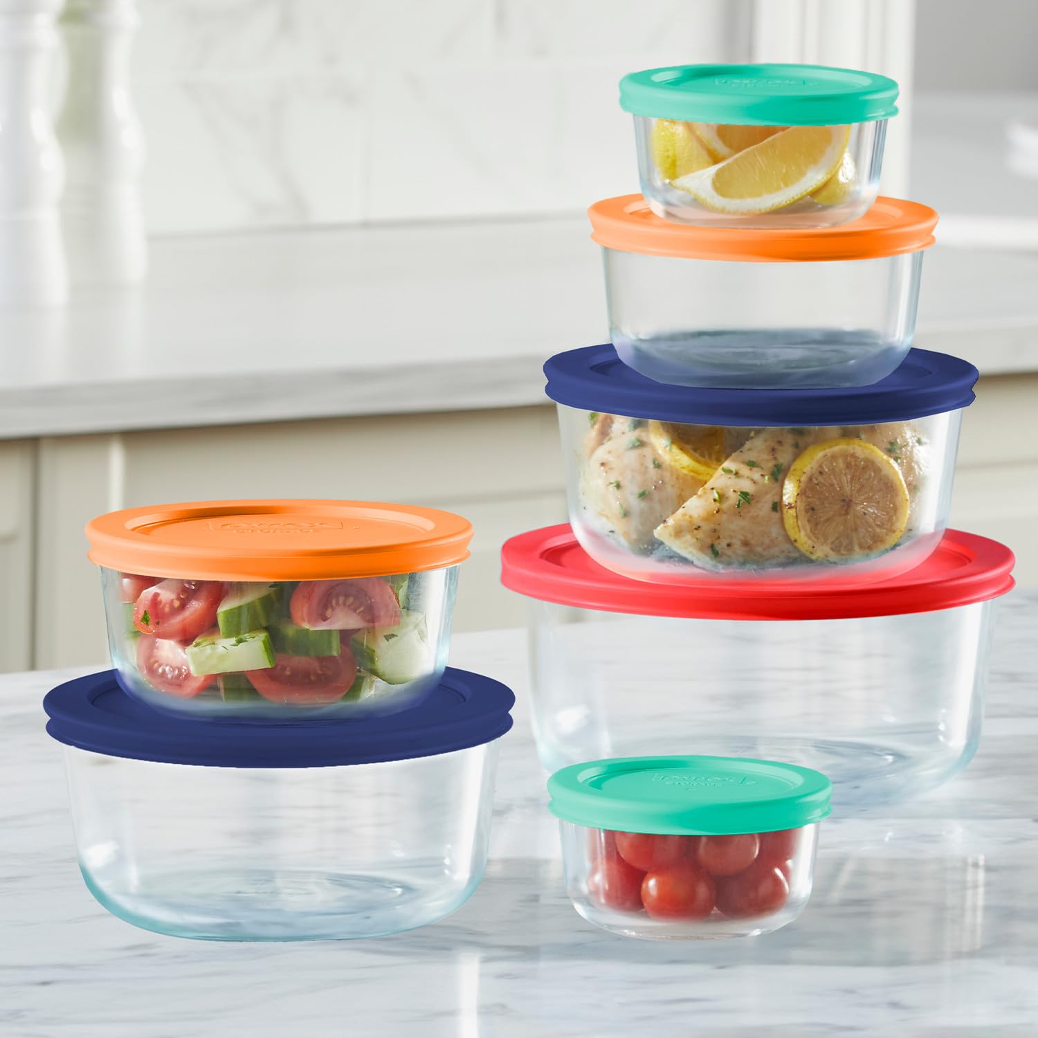 Pyrex Simply Store (7-Pack) Glass Food Storage Containers Set