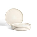 Stone Lain Claire 4-Piece Bowl Set Stoneware, Bowls, Dishwasher and Microwave Safe, Dish Set for 4, White