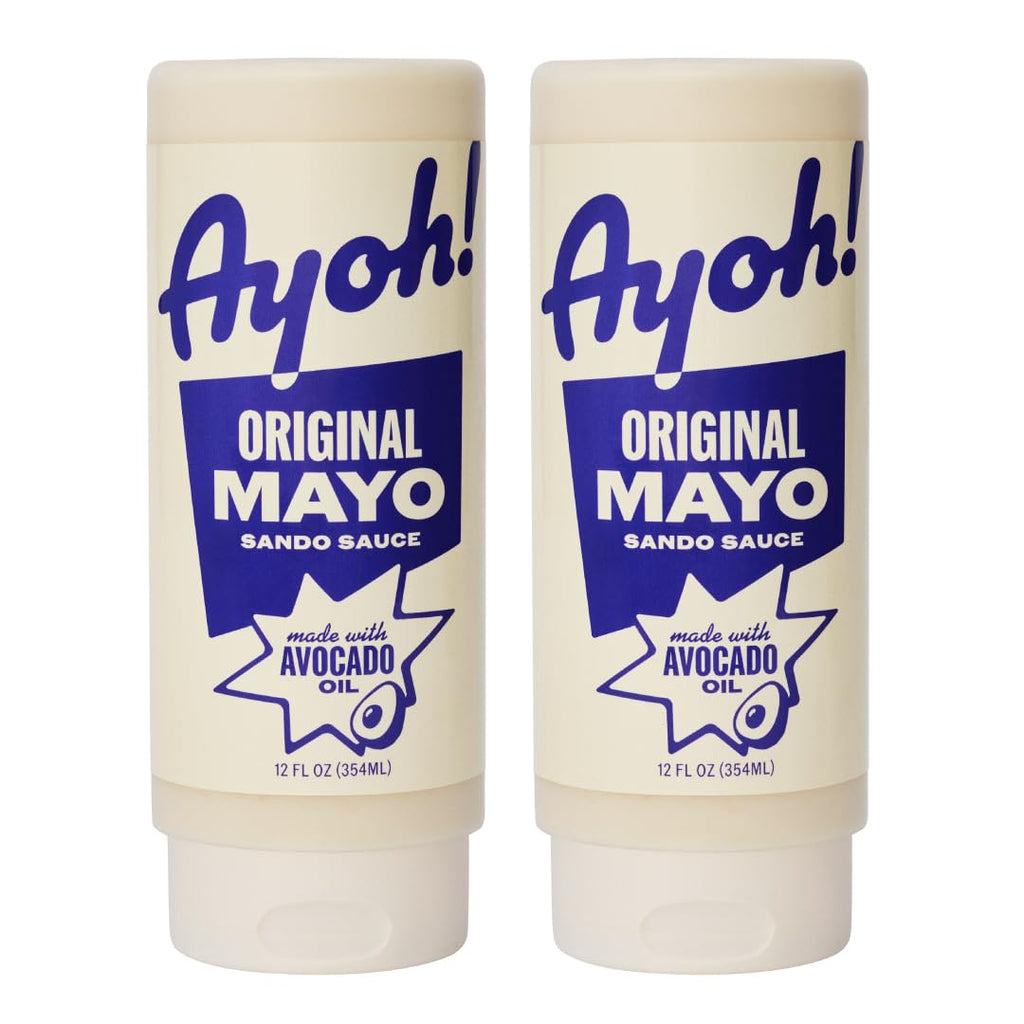 Ayoh Foods, Mayo Gone Wild, Made by Molly Baz - Easy to Squeeze, Perfect for; Sandwiches, Burgers, Fries, Nuggets, Wraps & Dips (2 Pack, Original Mayo)