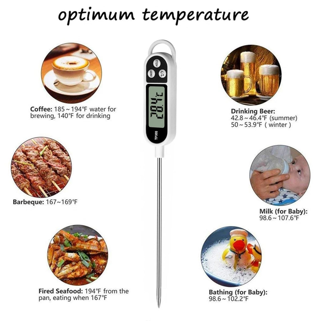 BAEMEFLE 6pcs Candy Thermometer Digital Instant Read for Meat Kitchen Cooking Food Oil Deep Fry BBQ Grill Smoker (6, 23.2in)
