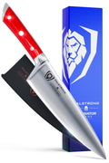 Dalstrong Chef Knife - 8 inch Blade - Gladiator Series - Forged High Carbon German Steel - Razor Sharp Kitchen Knife - Professional Full Tang Knives - Crimson Red Handle ABS - Sheath - NSF Certified