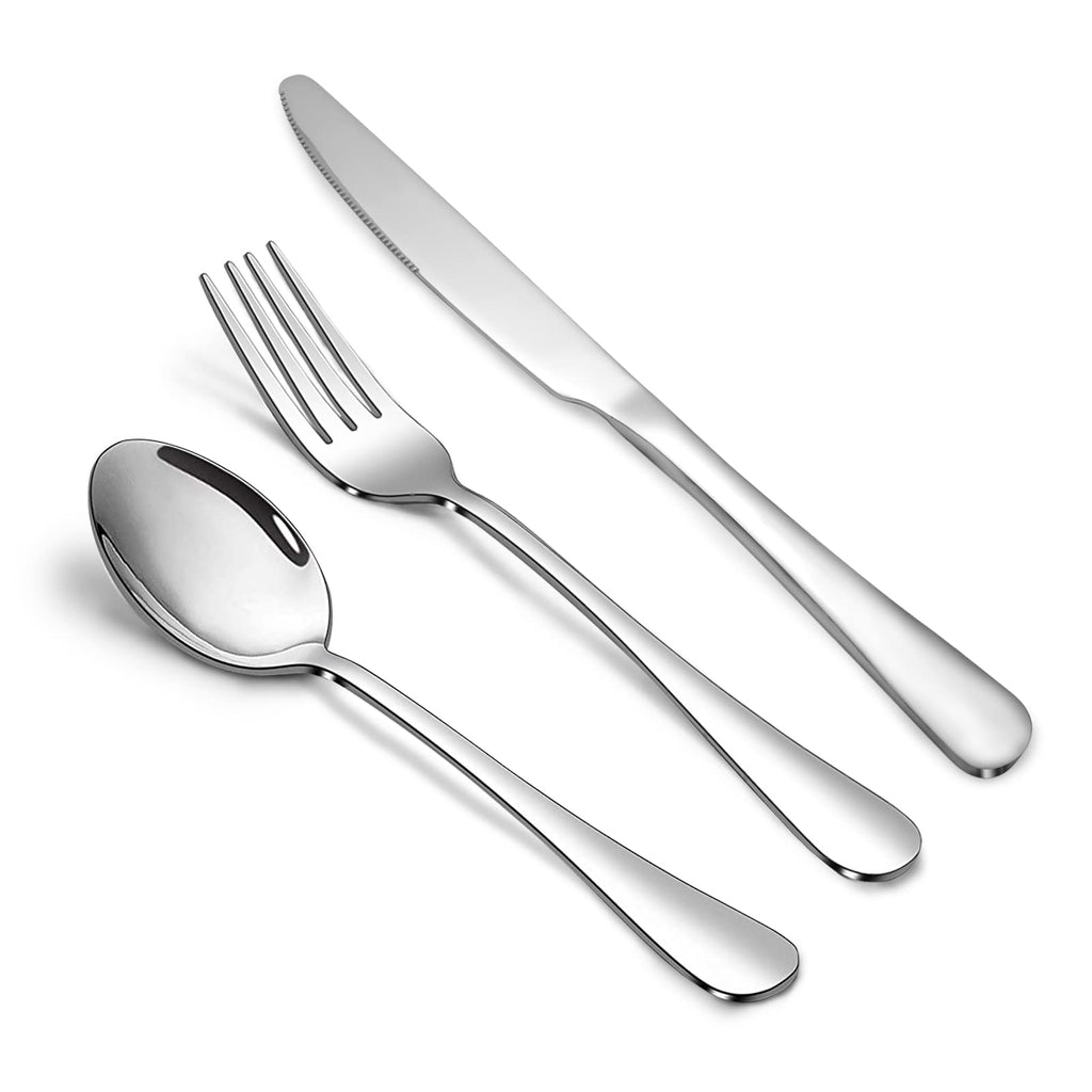24-Piece Silverware Set, Flatware Set for 8, Food-Grade Stainless Steel Tableware Cutlery Set, Mirror Finished Utensil Sets for Home Restaurant