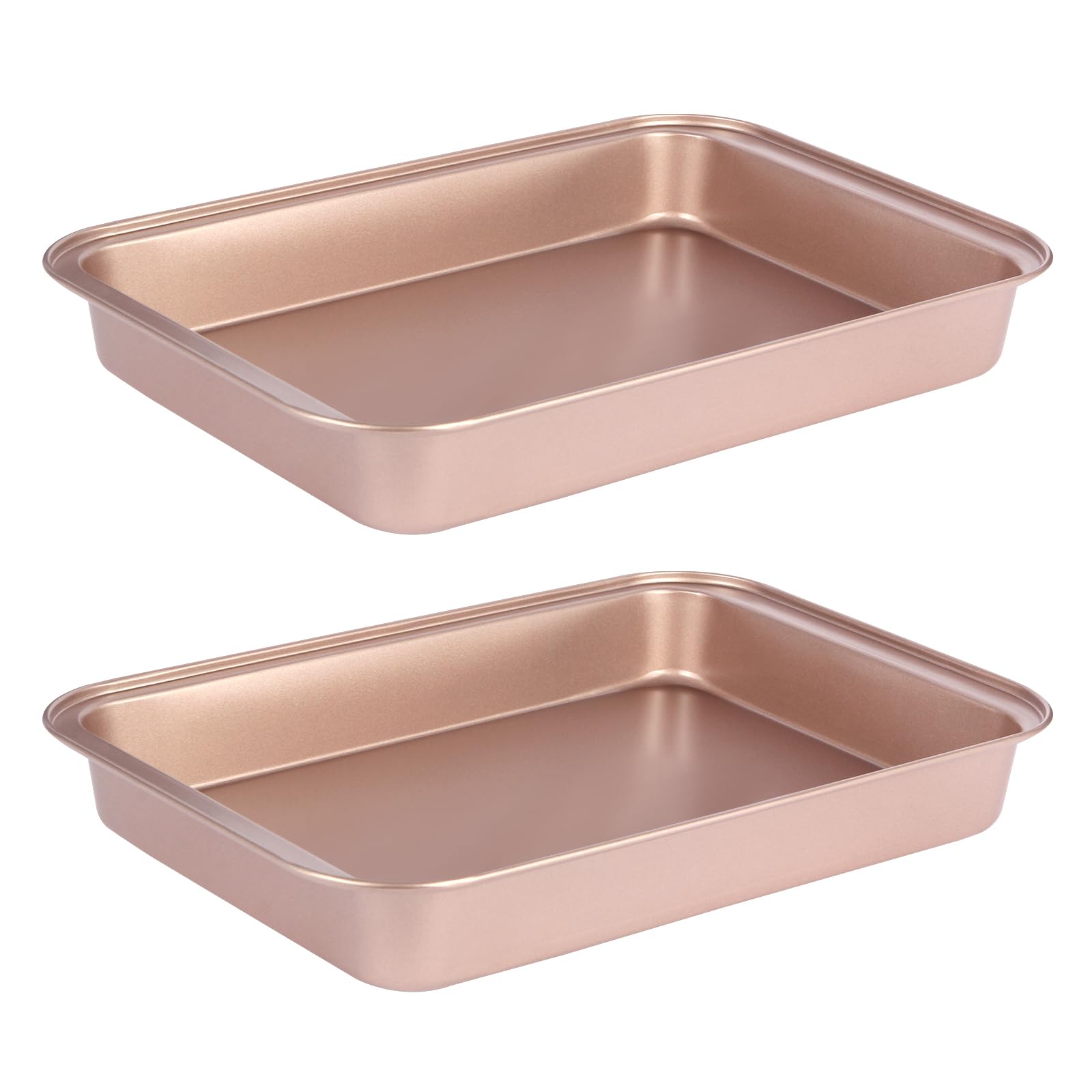 Barlket 9x13 Baking Pan & Dish, 13x9 Nonstick Rectangle Cake Pan, Rose Gold