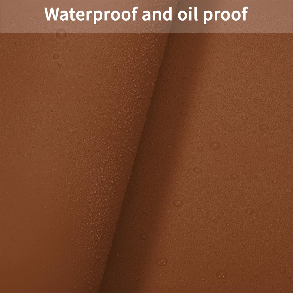 Zinkooat Leather Desk Mat,1.8mm Thick,16x60 Inch Desk Cover,Desk Protector Mat,Dresser Cover Top,Table Cover Rectangle,End Table Cover,Coffee Table Cover Rectangle(Brown+Gray,16x60)