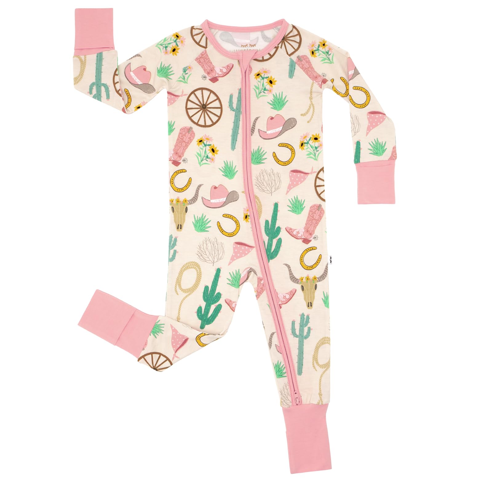 Little Sleepies Baby Pajamas, Pink Ready to Rodeo, 18-24 months