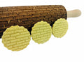 BRICKS Embossing Rolling Pin. Laser Engraved Dough Roller with Wall Pattern for Embossed Cookies or Pottery by Algis Crafts