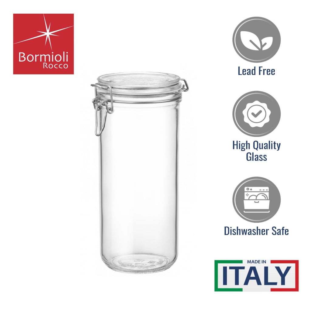 Bormioli Rocco Fido Cylinder Jar 33.75 oz - Clear, Set of 2