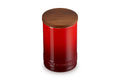Le Creuset Stoneware Salt Cellar and Storage Canister, 26 oz., Cerise