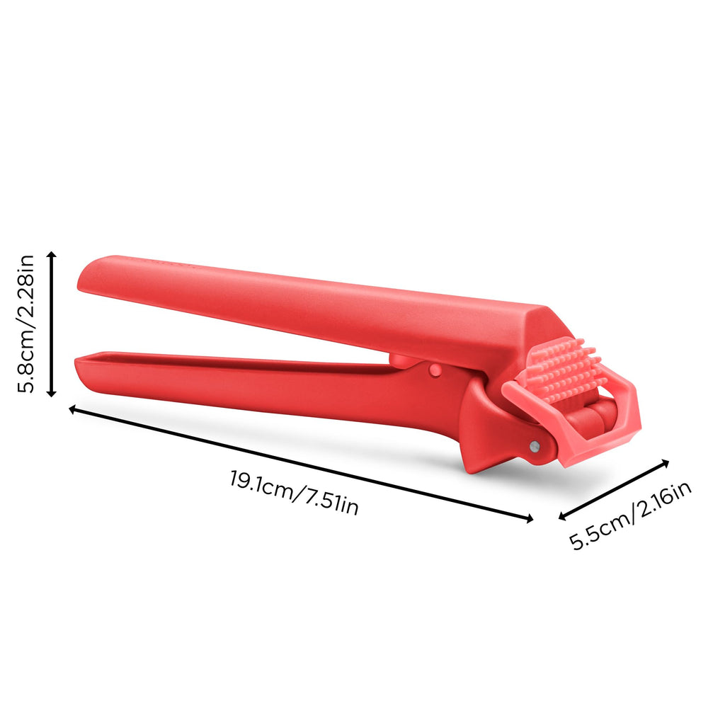Dreamfarm Garject Lite 2-In-1 Garlic Peeler, Garlic Press & Mincer with Garlic Peel Ejector, Nylon - Red