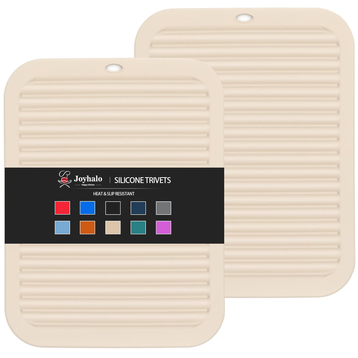 Joyhalo 4 Pack Silicone Trivet for Hot Dishes