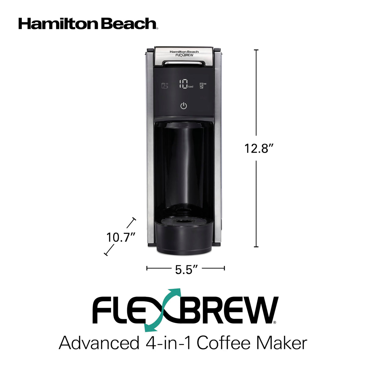 Hamilton Beach FlexBrew Advanced 4-in-1 Single Serve Coffee Maker