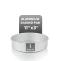 Restaurantware-Met Lux 12 x 3 Inch Straight-Sided Baking Tin, 1 Round Cake Pan - Oven-Ready, Freezable, Anodized Aluminum Round Baking Pan, Greaseproof, For Layer Birthday Cake