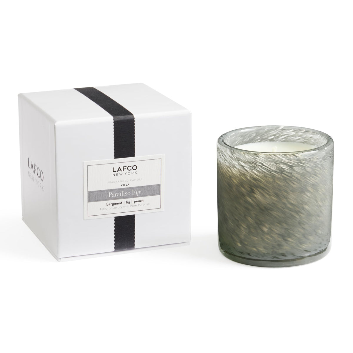 LAFCO New York Classic Candle, Chamomile Lavender - 6.5 oz - 50-Hour Burn Time - Reusable, Hand Blown Glass Vessel - Made in the USA