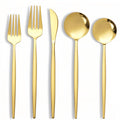 NOCCUR 40-Piece Gold Silverware Set for 8 - Stainless Steel Gold Flatware Set Include Knives, Spoons and Forks for Home/Party/Thanksgiving