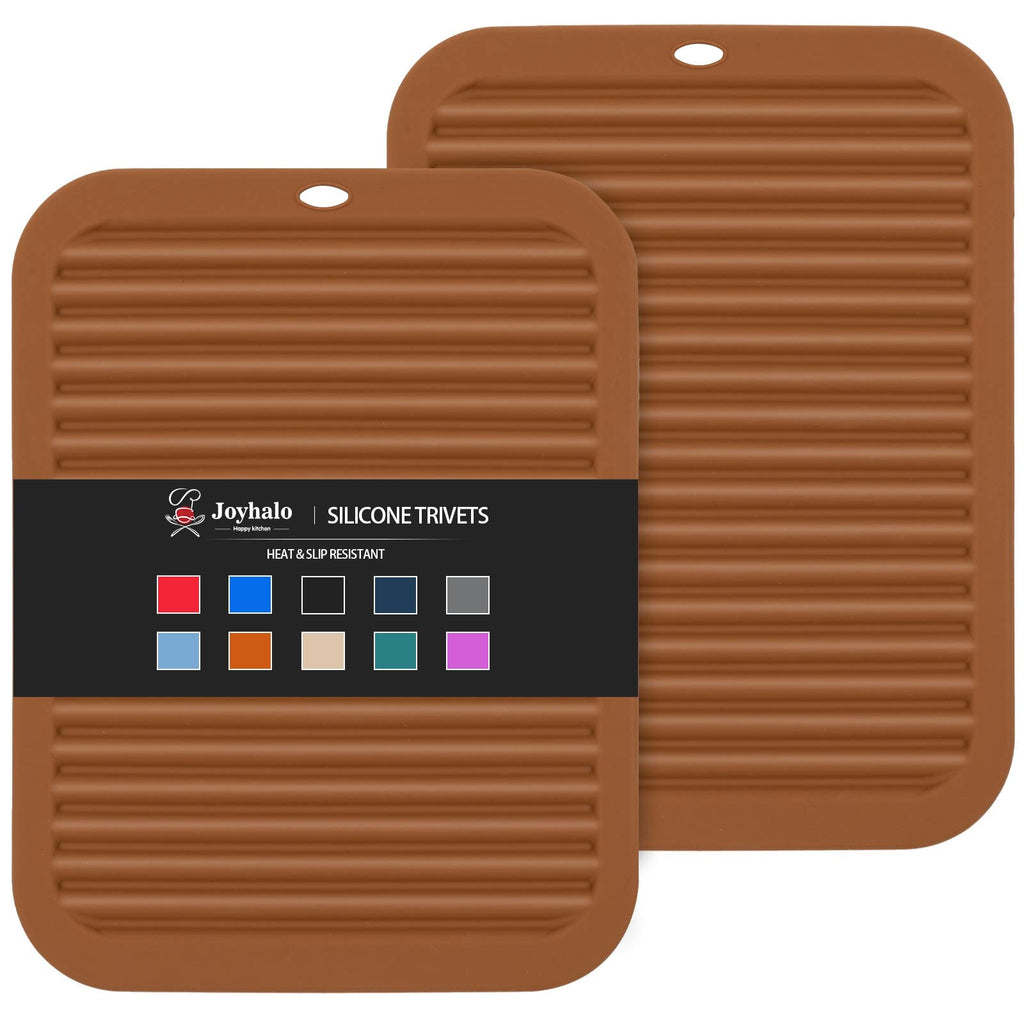 Joyhalo 2 Pack Square Trivets for Hot Dishes
