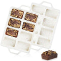 Mini Loaf Pans, Metal Reinforced Frame Silicone Bread Loaf Pans 8 Cavities Nonstick for Baking Cornbread, Mini Bread, Brownie, Cheesecake, Chocolate 2 Pack Confetti