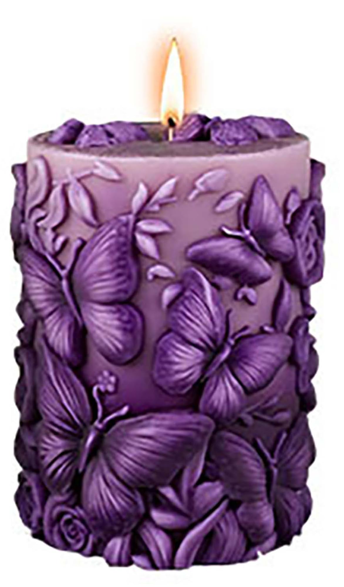 Butterfly Flower Cylinder Molds Silicone Wave Spiral Candle Mold - Silicone Resin Casting Molds for Candle & Resin & Soap Craft Supplies