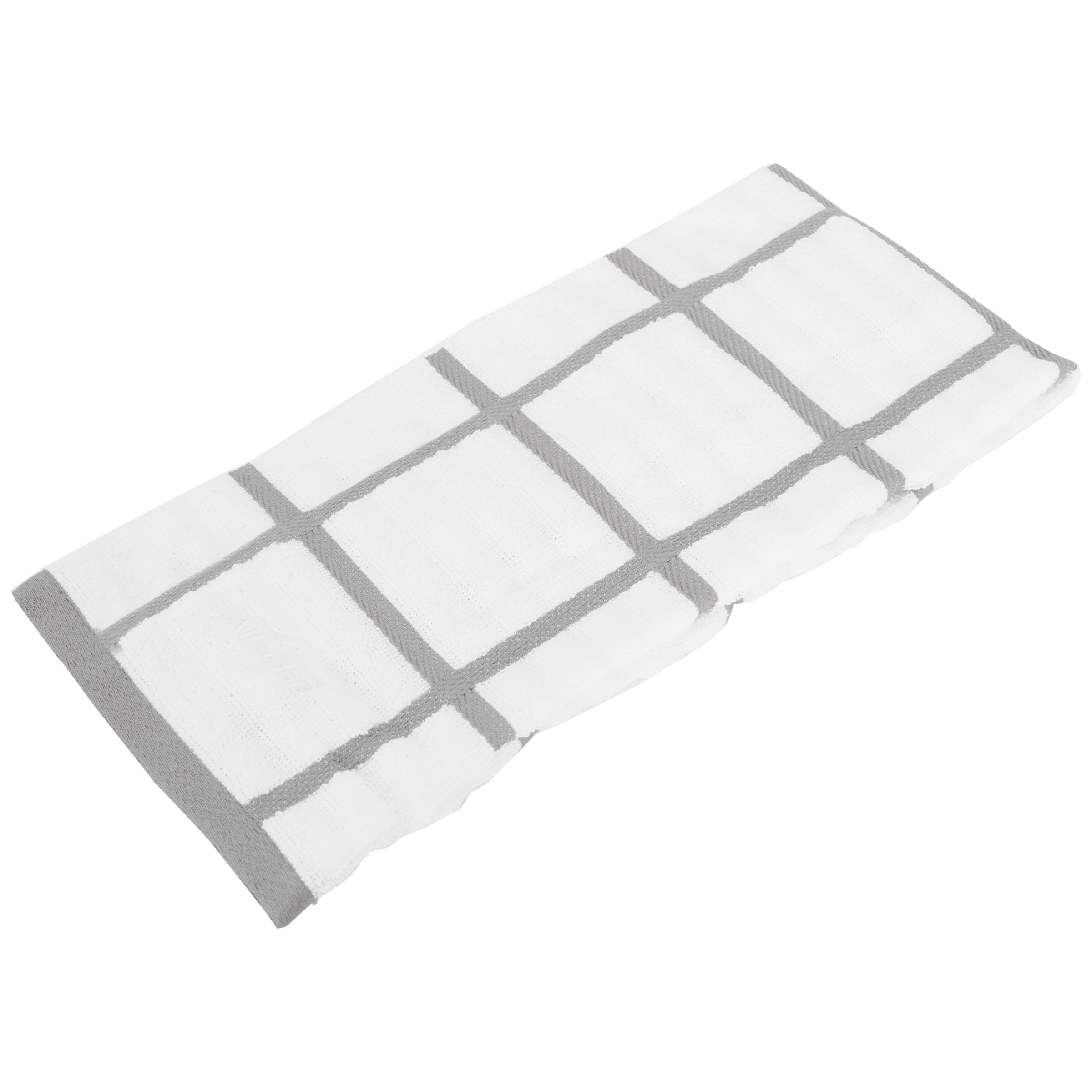 All-Clad Checked Kitchen Towel: Highly Absorbent, Super Soft Long Lasting - 100% Cotton, 17"x30" Tea Towel for Cleaning & Drying Dishes, Pans, Glassware, or Countertops, (1-Pack), Titanium Gray