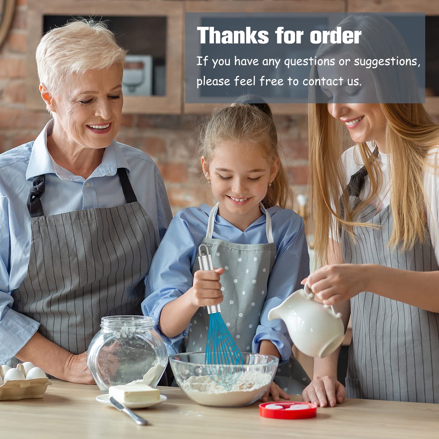 OYV Whisk,Sturdy Stainless Steel Wires Coated in Professional Silicone,3 Pack Whisks for Cooking,Mini Whisk,Colored Balloon Egg Beater for Blending,Whisking,Beating,Stirring,Cooking,Baking (Multi)