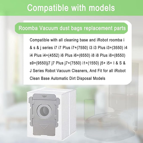 22 Pack Vacuum Bags for iRobot Roomba 104 105 405 504 505 705 Combo 10 Max i7 i7+ i3 i3+ i8 i8+ j5+ i5+ i4 i4+ i1+ i6 i6+ j5+ j7 j7+ s9 s9+, i, s, j Series Clean Base Automatic Dirt Disposal Bags