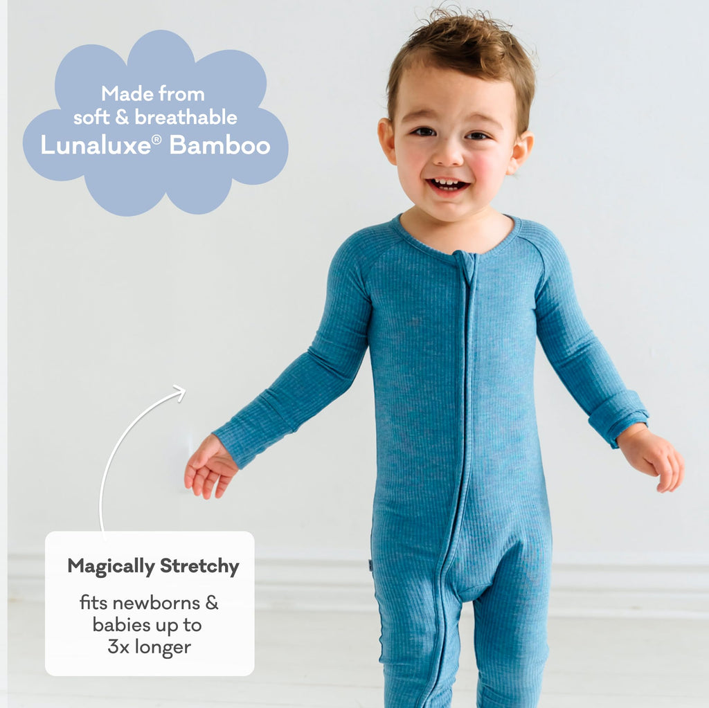 Little Sleepies Baby Pajamas, Heather Blue, 18-24M