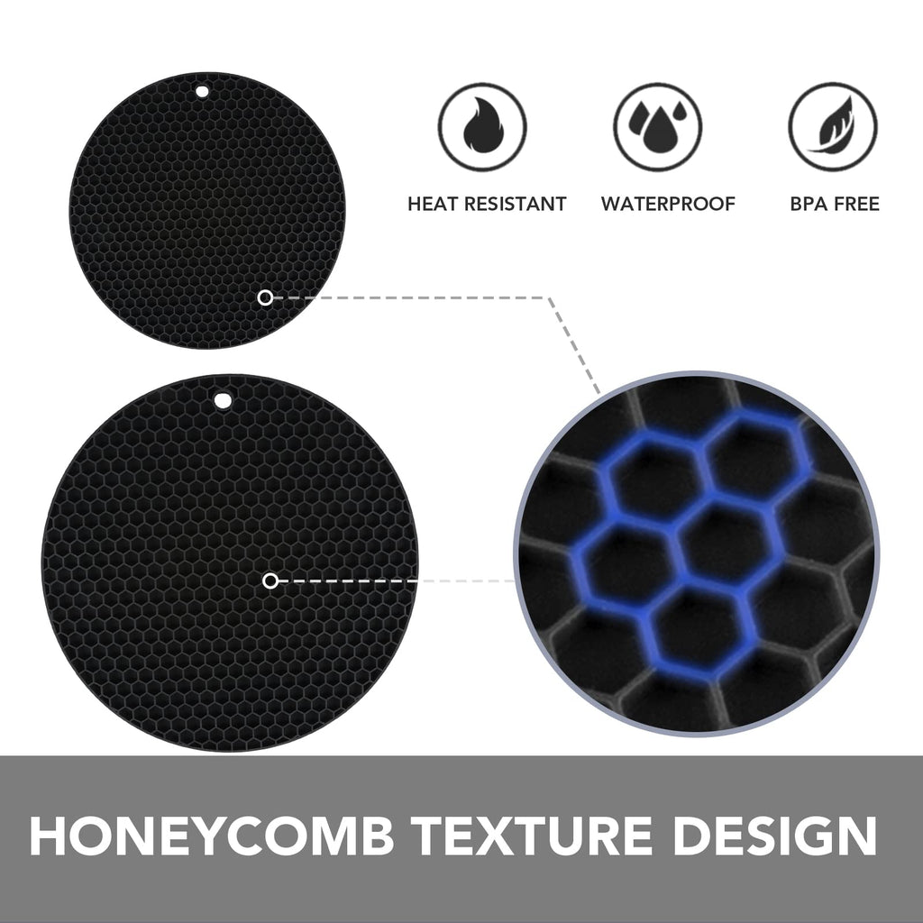Joyhalo 4 Pack Silicone Trivet for Hot Dishes