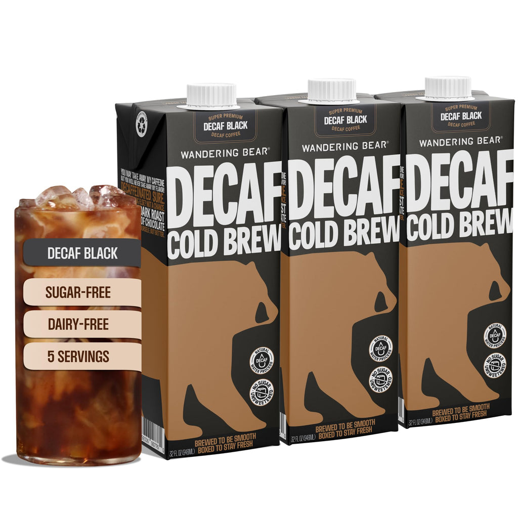 Wandering Bear Decaf Cold Brew Coffee - 32 fl oz, 3 Pack