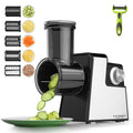 FYONIO Electric Cheese Grater, 5 in 1 Salad Maker with Stainless Steel Blades, 250W Electric Food Slicer & Shredder, Electric Salad Machine for Cheeses, Fruits, Potatoes, Carrots