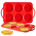 Puyeipt 4 Inch Jumbo Muffin Top Pans with Metal Frame, 2 Pack, 12 Cups