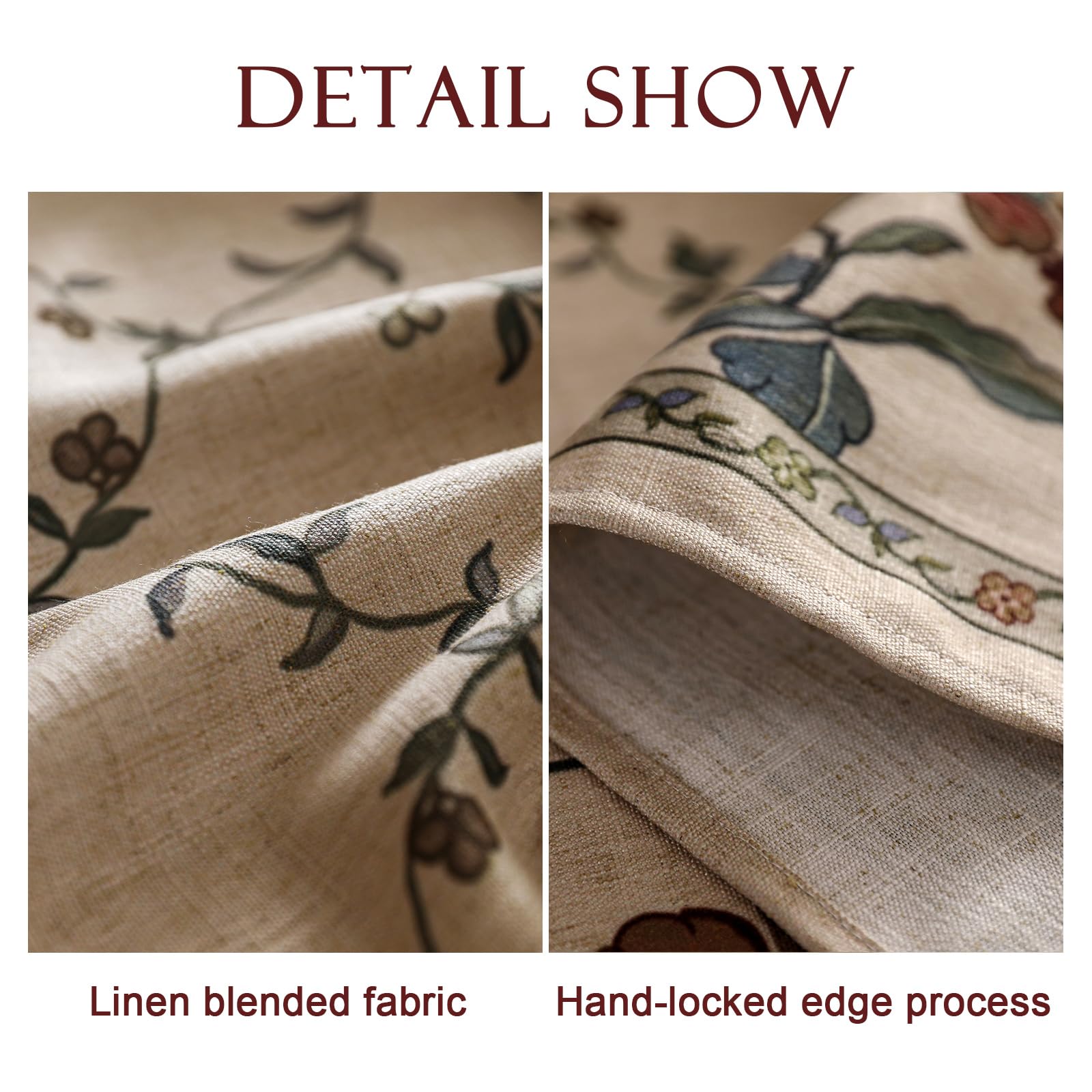 patdrea Vintage French Linen Tablecloth,Rectangular,87"x55"-Oliveirad