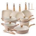 SENSARTE Ceramic Cookware Sets, Pots and Pans Set Non stick, Non toxic Healthy Induction Cookware, 26 Pcs Nonstick Kitchen Cooking Set, w/Frying Pans Set, Saucepans Set