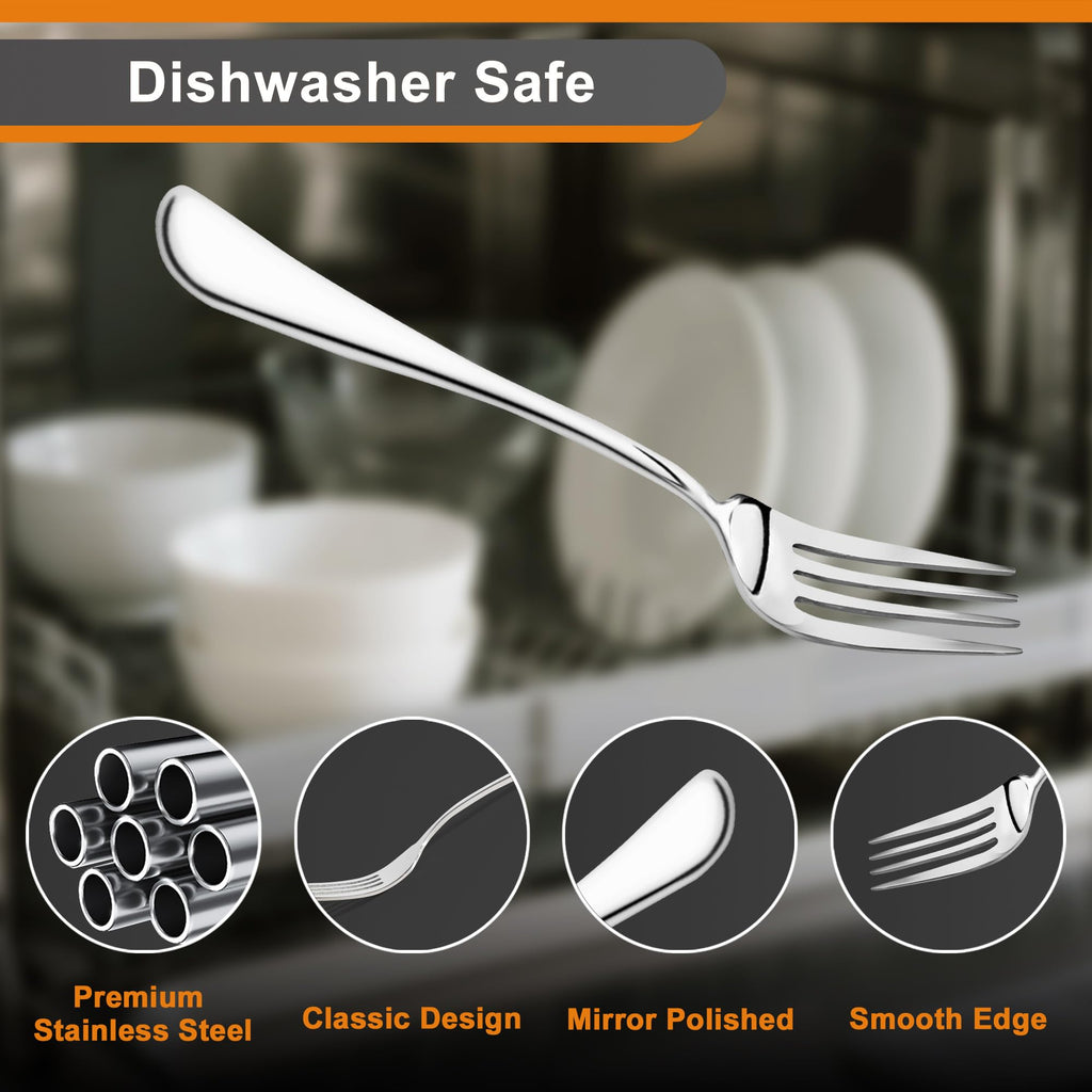 NICE KITCHEN 16 Pieces Dinner Forks Set,8" Fork,Stainless Steel Dinner Fork