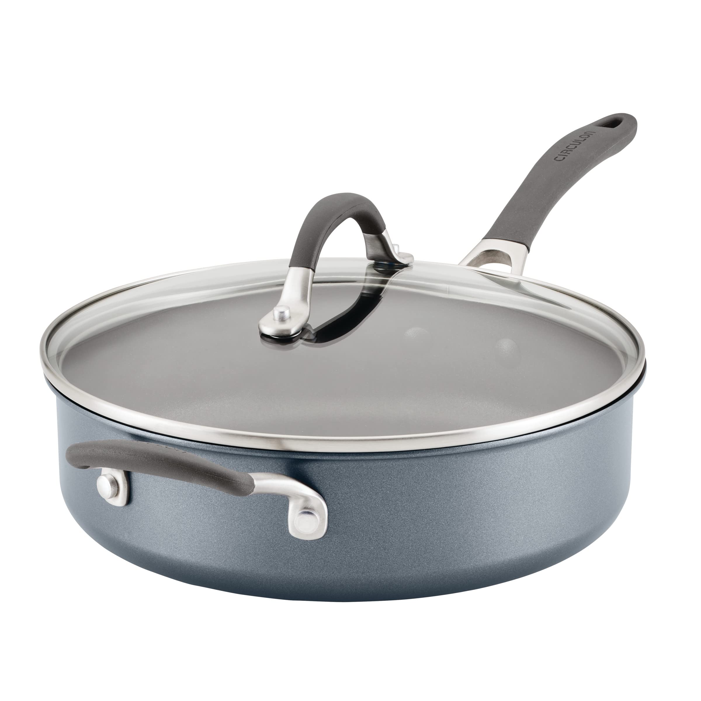 Circulon A1 Series with ScratchDefense Nonstick Induction Cookware, Large Saute Pan with Lid, Nonstick Pan, 5-Quart, Graphite