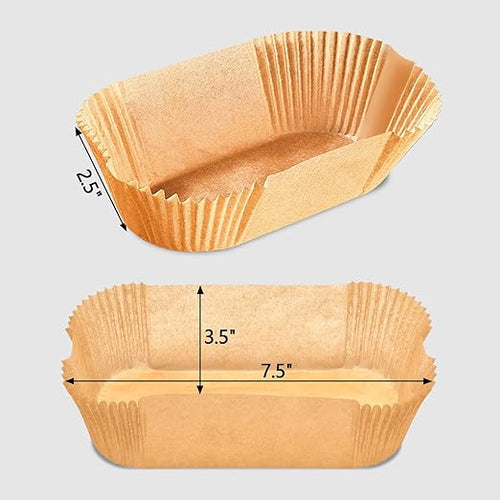 100 Pack 9x5 Inch Loaf Pan Liners, Non-Stick Cake Baking Sheets, Unbleached & Greaseproof Baking Paper for Cookies, Cupcakes, Bread.(Bottom Sizes: 8"× 4")