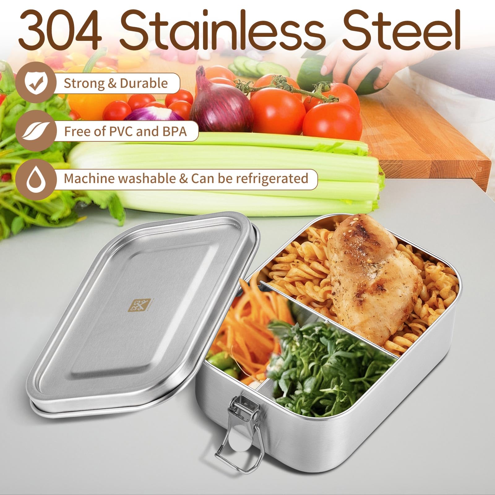 GOLDEN KEY 27oz Stainless Steel Bento Box for Kids,Too Small for Adult Use