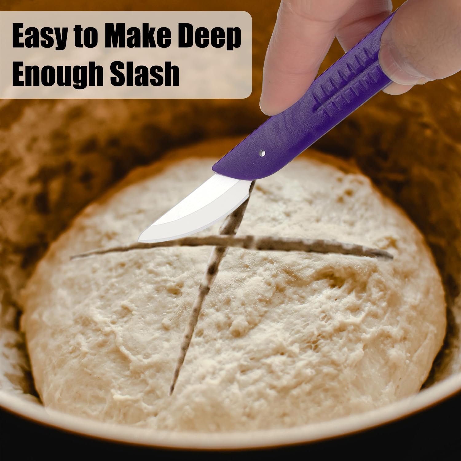 KUNIFU Bread Lame Sourdough Bread Scoring Tool - Purple
