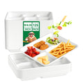 JOLLY CHEF Heavy Duty Compostable 3 Compartment Paper Plate 9 Inch 150 Pack