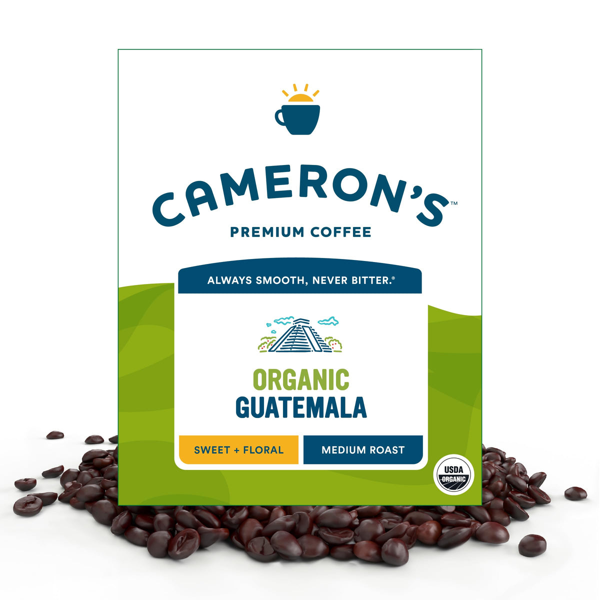 Cameron's Coffee Roasted Whole Bean Coffee, Scandinavian Blend, 28 Ounce