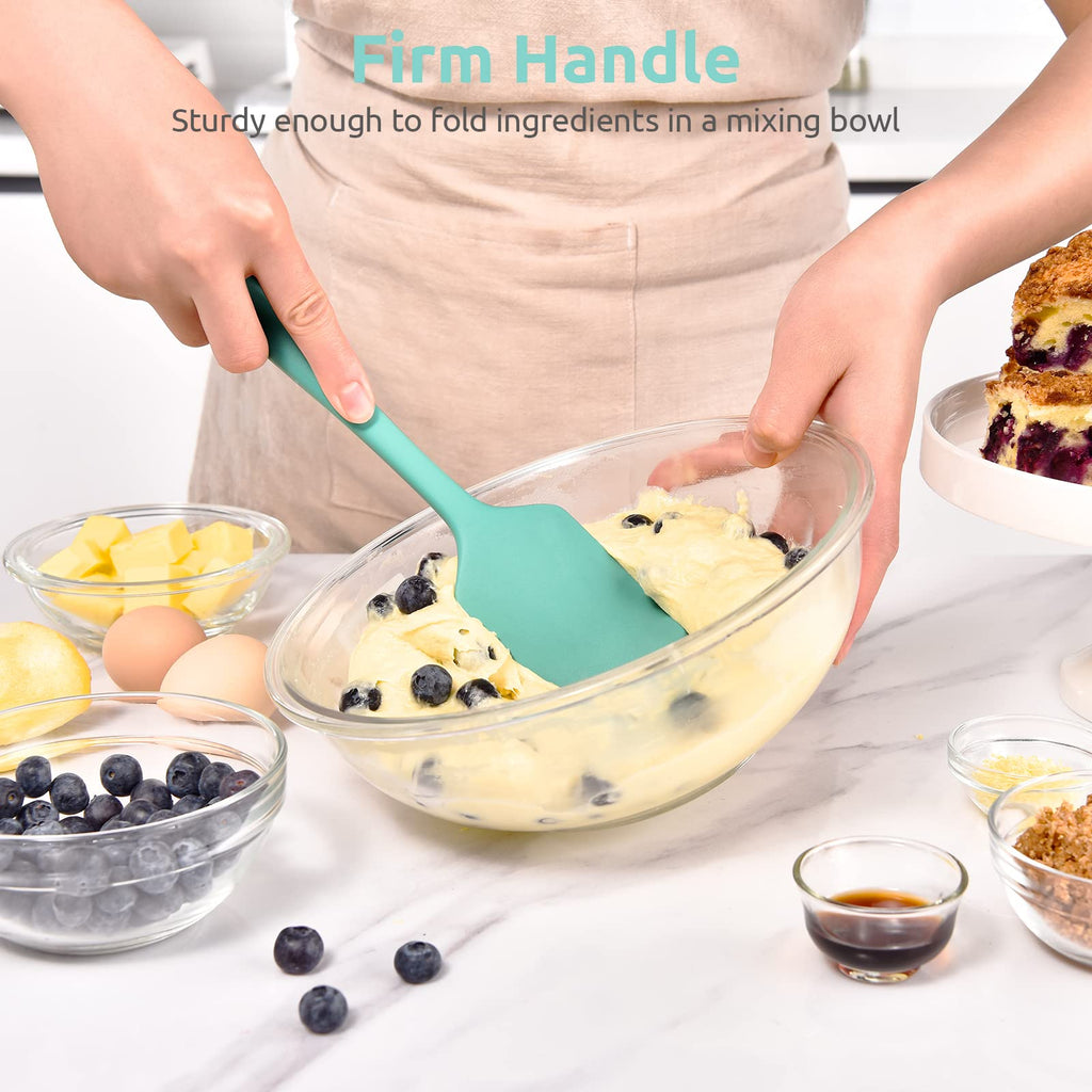 U-Taste Silicone Large Spatula, 480ºF High Temp Scraper, 11.38", Aqua Sky
