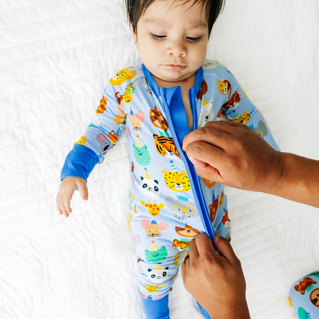 Little Sleepies Baby Pajamas, Blue Party Pals, 18-24M