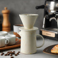 DIF DECO Pour Over Coffee Maker Set,Ceramic Pour Over Coffee Dripper Set with 20 Count Paper Coffee Filters,for Home Café Restaurant Camping,15.8 Ounces(Multi-Color Dot)